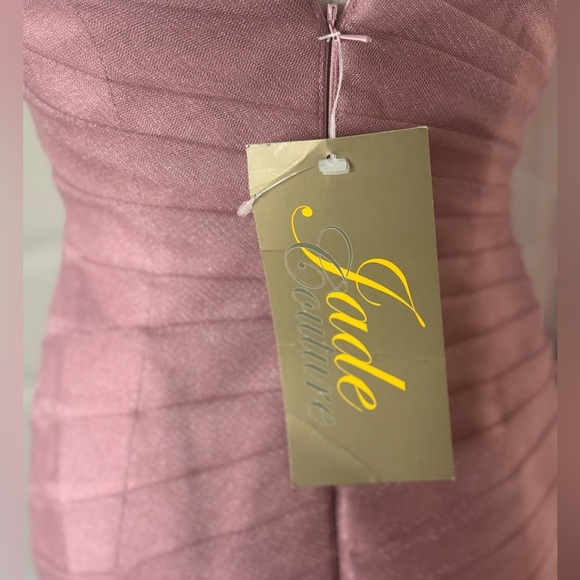 NWT Jade Couture Blush Lace & Tulle Mermaid Trumpet Formal one shoulder XS/2 - Picture 11 of 13